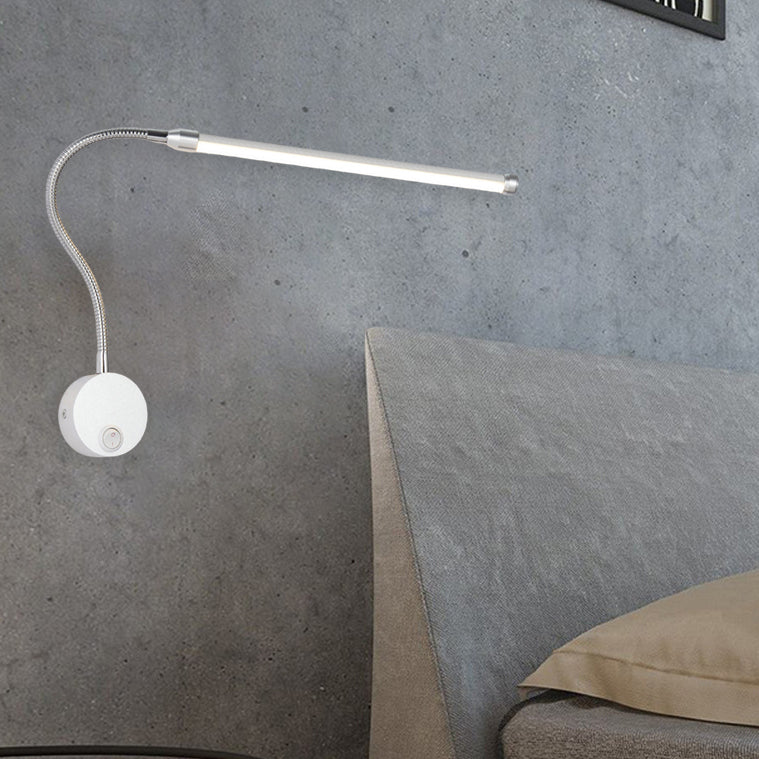 مصباح شمعدان حائط LED بشريط من الألومنيوم بتصميم بسيط وحديث للجانب السرير 