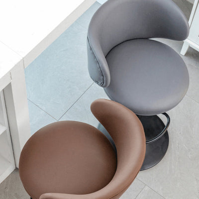 Moderner minimalistischer runder Stoff-Edelstahl-Barhocker mit Rückenlehne für das Esszimmer 