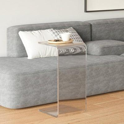 Zeitgenössischer skandinavischer quadratischer Acryl-Beistelltisch 1-stufig für das Wohnzimmer 