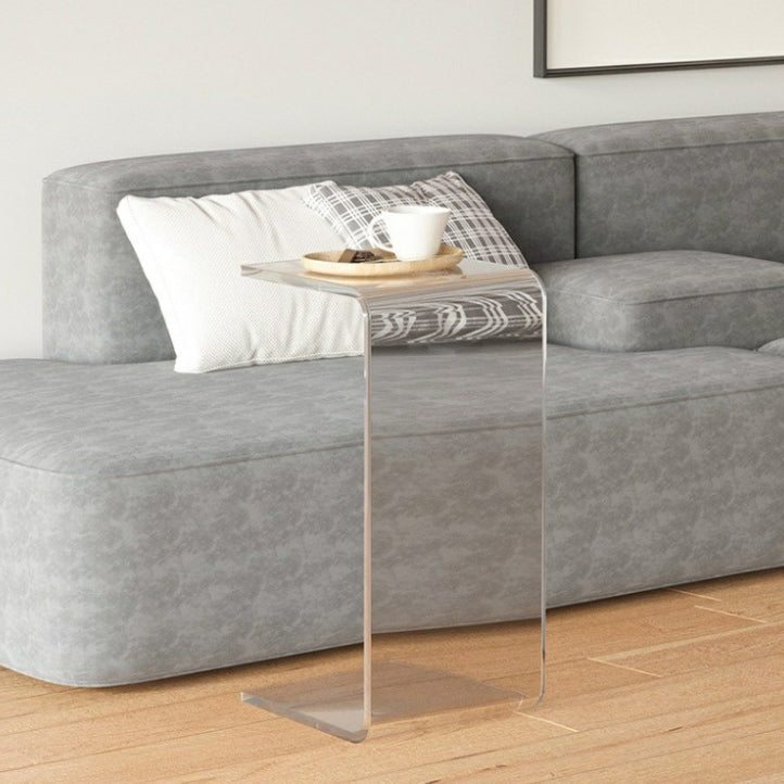 Zeitgenössischer skandinavischer quadratischer Acryl-Beistelltisch 1-stufig für das Wohnzimmer 