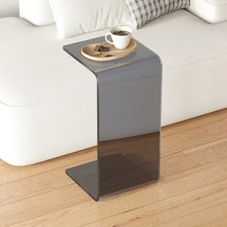 Zeitgenössischer skandinavischer quadratischer Acryl-Beistelltisch 1-stufig für das Wohnzimmer 
