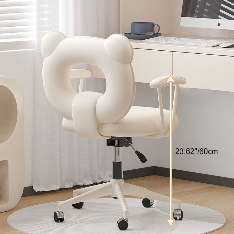 Contemporain nordique griffoir pour chat en cuir acier fer éponge ours chaise de bureau carrée dossier accoudoir réglable pour maison bureau 