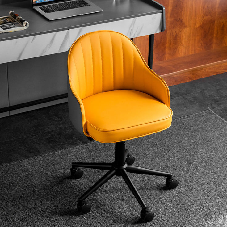 Simplicité Moderne Similicuir Éponge Acier Inoxydable SGS Chaise de Bureau Dossier Mobile Pour Maison Bureau 