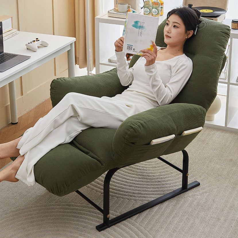 Simplicité Moderne Repose-pieds Carré en Velours Côtelé Coton Éponge Fer Acier au Carbone Réglable Pour Chambre 