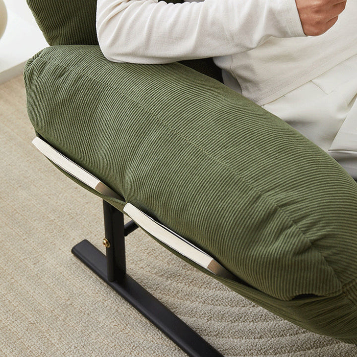 Simplicité Moderne Repose-pieds Carré en Velours Côtelé Coton Éponge Fer Acier au Carbone Réglable Pour Chambre 