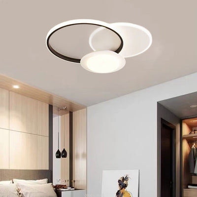 Moderne minimalistische runde quadratische Eisen Acryl LED Unterputz Deckenleuchte für Schlafzimmer 