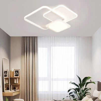 Moderne minimalistische runde quadratische Eisen Acryl LED Unterputz Deckenleuchte für Schlafzimmer 