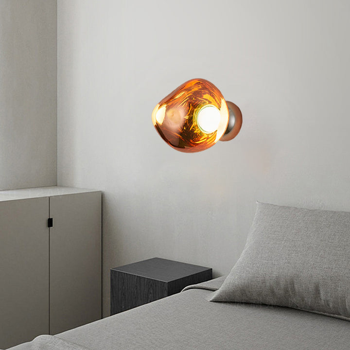 Moderne Art-Deco-Lavakugel-Acryl-Hardware-LED-Wandlampenleuchte für das Wohnzimmer 