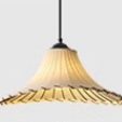 Traditional Farmhouse Fabric Flared Brim Straw Hat Design Iron 1-Light Pendant Light For Living Room