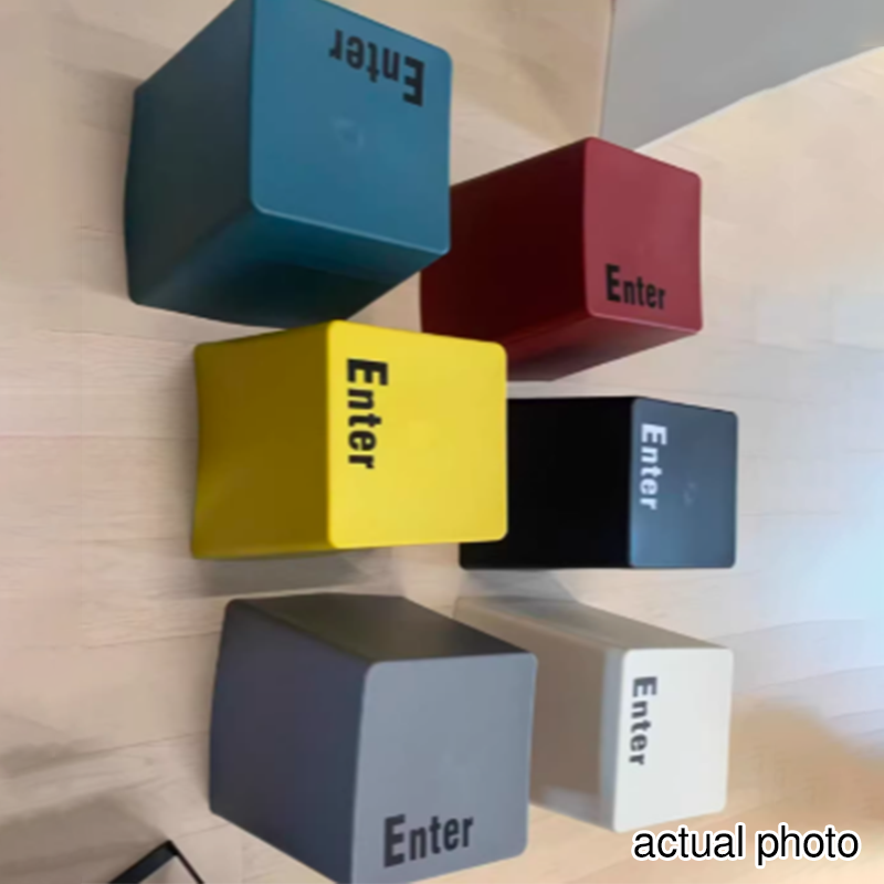 Taburete Apilable Sin Respaldo con Botón de Teclado Trapezoidal Creativo Contemporáneo PP Para Comedor 