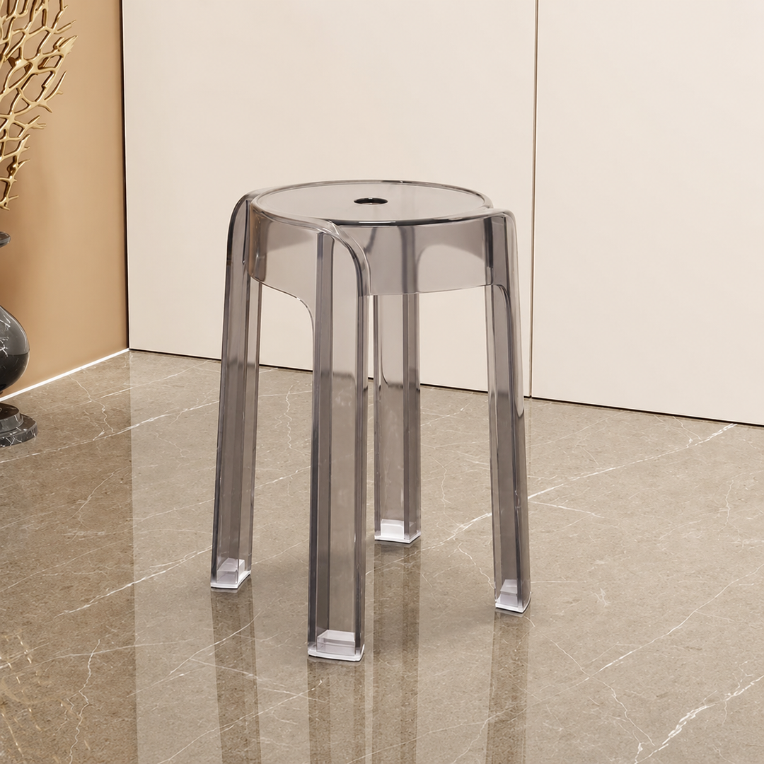 Moderner, schlichter runder Acryl-Esszimmerstuhl für das Esszimmer 