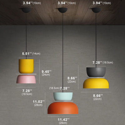 Nordic Colorful Macaron 1-Light LED Pendant Light