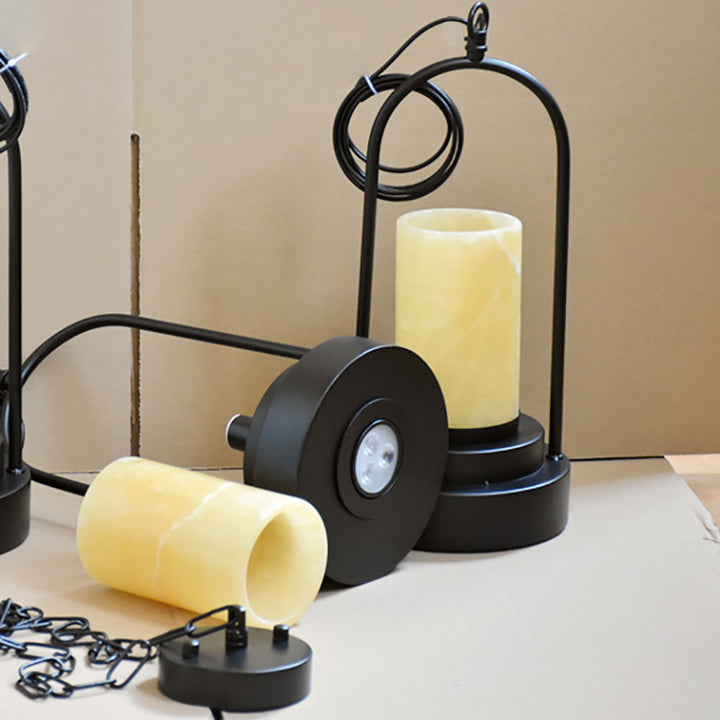 Vintage Industrial Candle 1-Light Hemp Wire LED Pendant Light