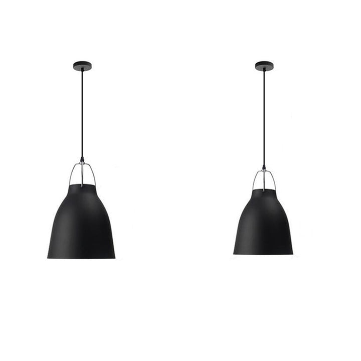 Contemporary Nordic Aluminum Bell 1-Light Pendant Light For Dining Room
