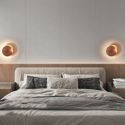 Modern Simplicity Alloy Round LED Wall Sconce Lamp For Bedroom