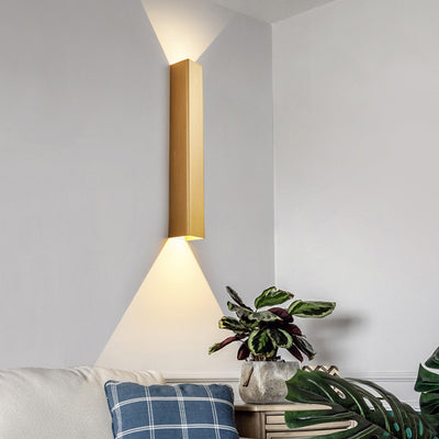 Lámpara Aplique de Pared LED de Aluminio Rectangular Minimalista Moderna para Dormitorio 