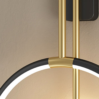 Applique Murale à LED en Aluminium Cercle Anneau Bande de Silicone Simplicité Moderne pour Salon 