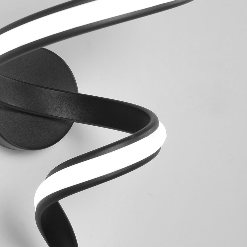 Zeitgenössische kreative Spirale Eisen Aluminium Silikon LED Wandleuchte Lampe für Wohnzimmer 