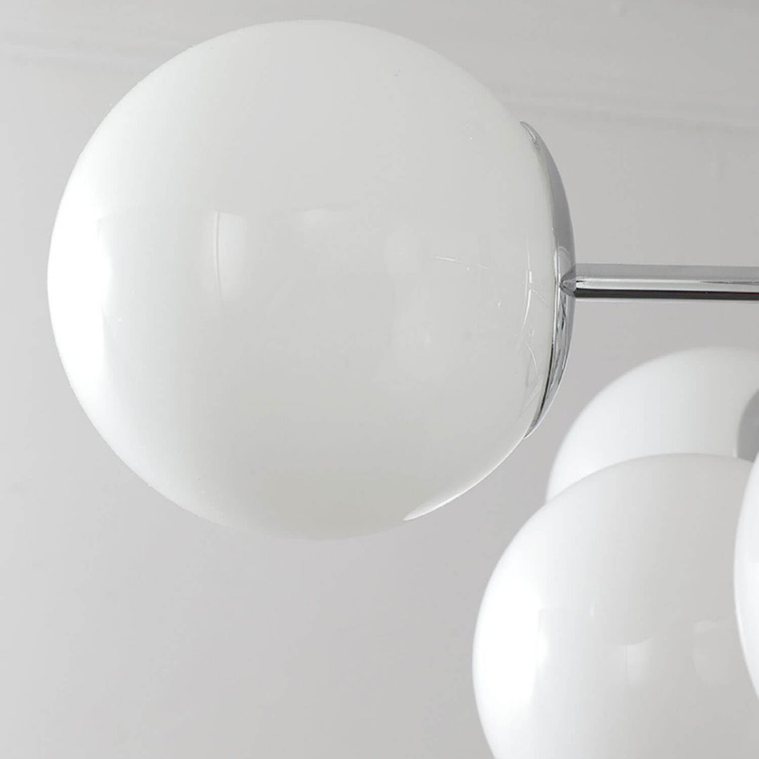 Lámpara de araña contemporánea nórdica Magic Bean de hierro y vidrio chapado con rama de 6/8 luces para sala de estar 