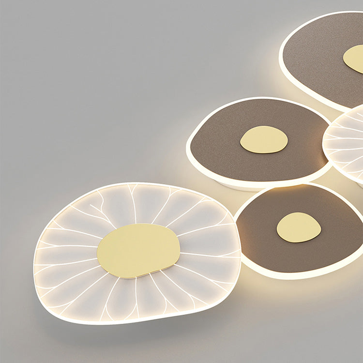 Moderne Luxus Lotus Blatt Design Eisen Acryl LED Wand Leuchte Lampe Für Wohnzimmer 