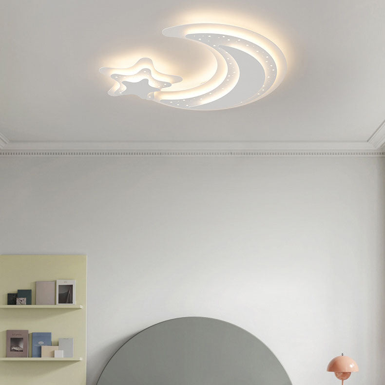 Luz de techo LED de montaje empotrado de hierro acrílico contemporáneo creativa para dormitorio 