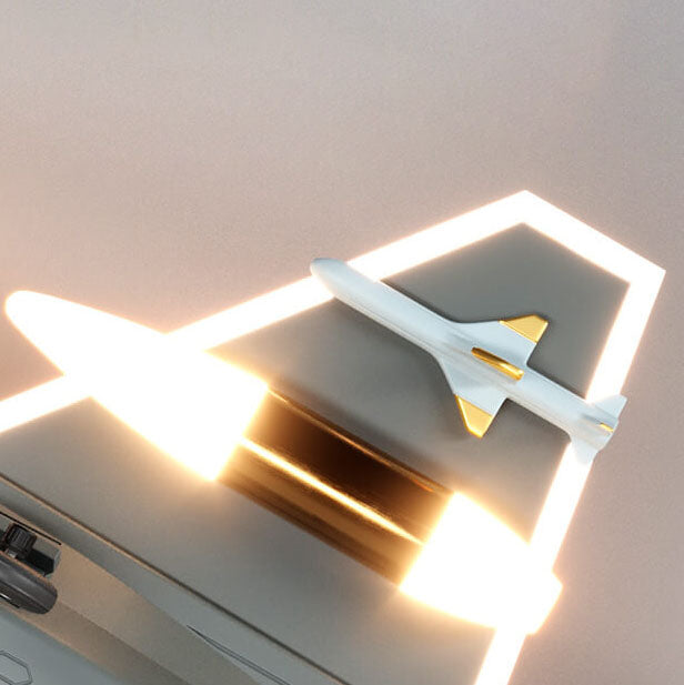 ضوء سقف LED شبه مدمج من الراتنج للأطفال بتصميم طائرة إبداعية معاصرة لغرفة النوم 