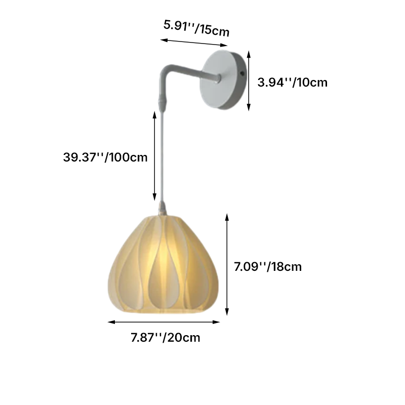 Diseño de Pétalos Tridimensionales Simples Japoneses Lámpara de Aplique de Pared LED 