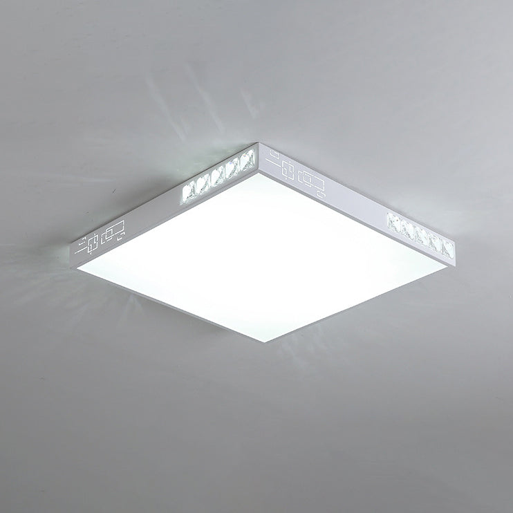 Zeitgenössische skandinavische quadratische Eisen-Acryl-LED-Unterputzdecke für Wohnzimmer