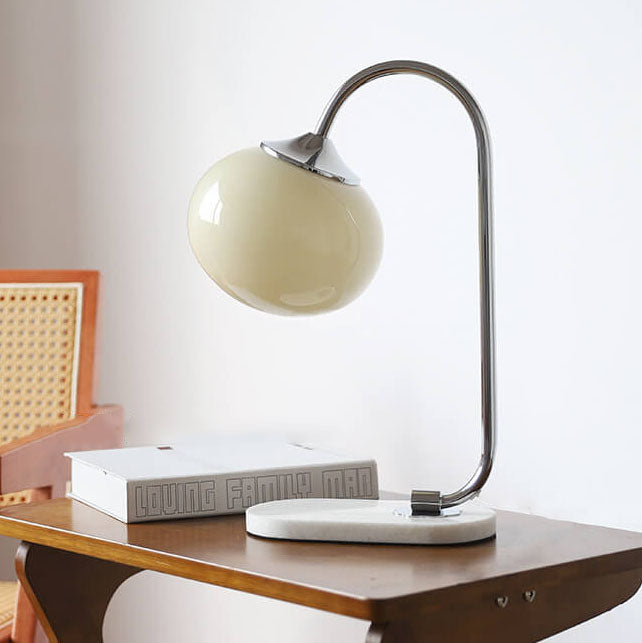 Lámpara de Mesa de Esfera de Vidrio Nostálgica Minimalista Nórdica de 1 Luz 