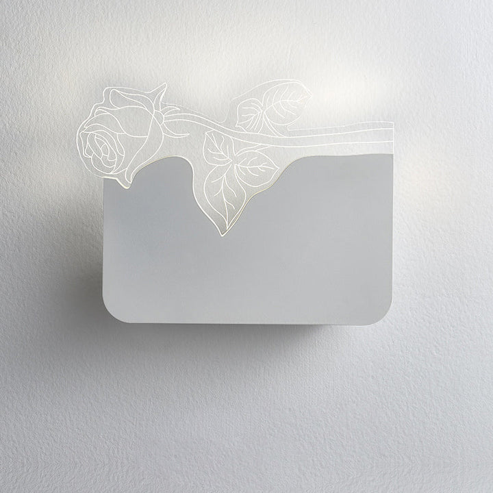 Moderne Art Deco Acryl Rose Blume Schatten LED Wand Leuchte Lampe Für Wohnzimmer 