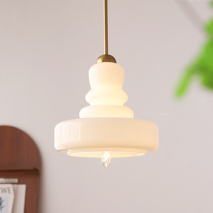 Moderne bunte Glas-Kürbis-Schirm 1-Licht Pendelleuchte 