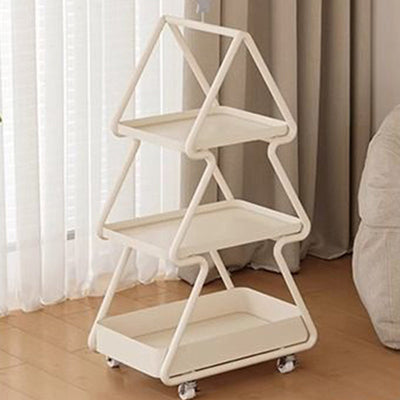 Modern Art Deco Removable Christmas Tree Glass Stainless Steel Side Table 3-Tier For Living Room