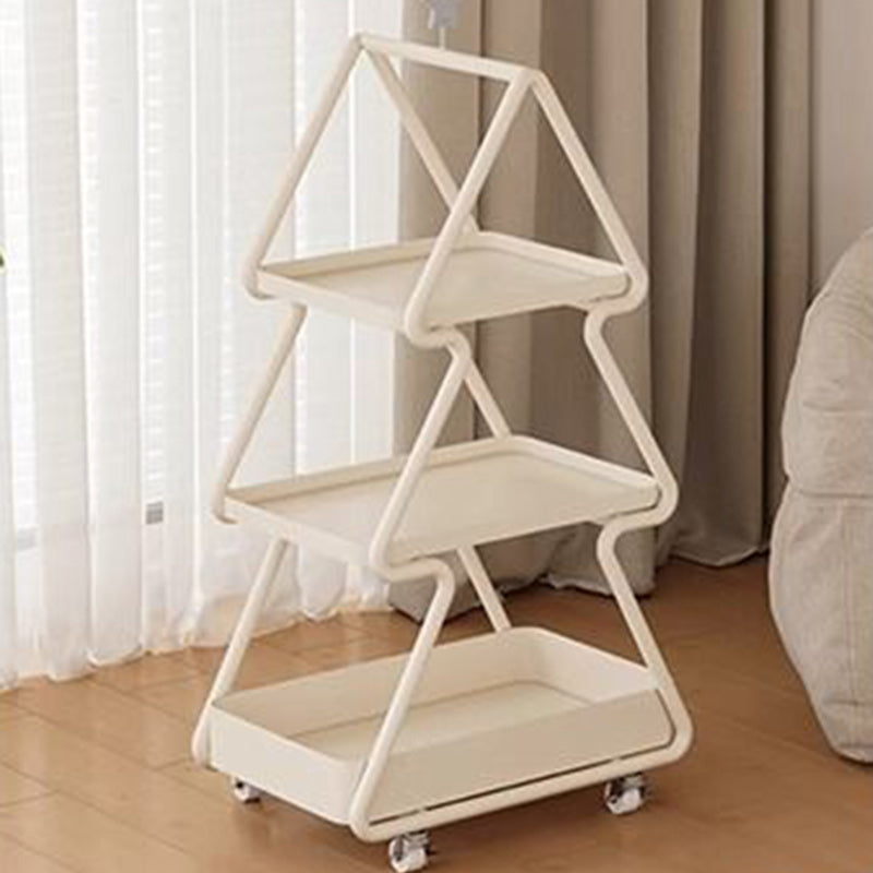 Modern Art Deco Removable Christmas Tree Glass Stainless Steel Side Table 3-Tier For Living Room
