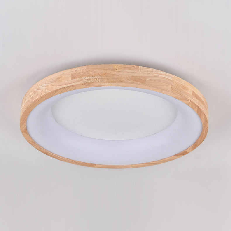 Luz de techo empotrada LED de roble acrílico anillo minimalista moderno para sala de estar 