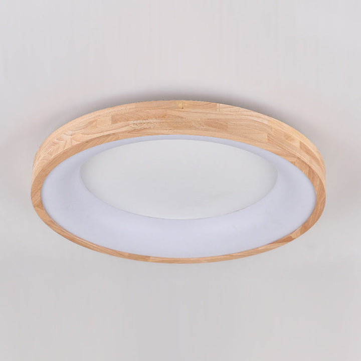 Luz de techo empotrada LED de roble acrílico anillo minimalista moderno para sala de estar 