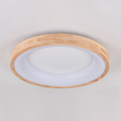 Plafonnier LED en chêne acrylique moderne et minimaliste pour salon 