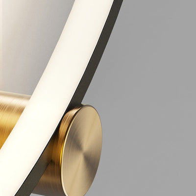 Moderne minimalistische Arc Aluminium Streifen Acryl LED Wandleuchte Lampe für Wohnzimmer 
