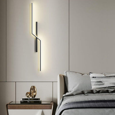 Modern Minimalist Geometry Lines Aluminum LED Wall Sconce Lamp