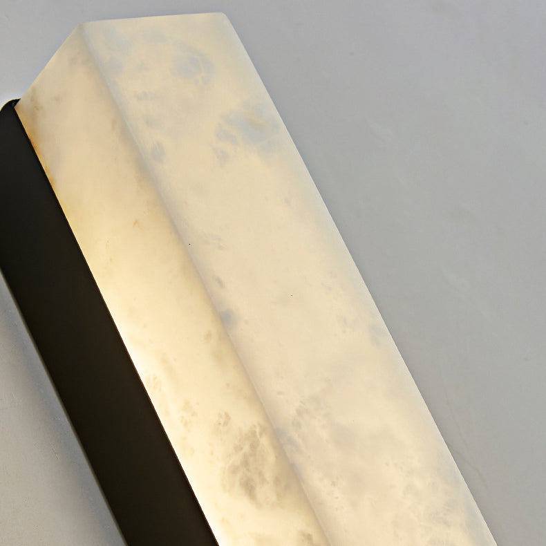 Applique murale LED en cuivre marbré minimaliste moderne pour salon 