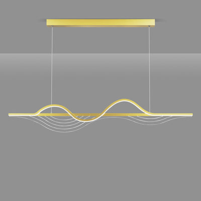 Moderne minimalistische lange Schmetterling Silikon Hardware Acryl LED Insel Licht Kronleuchter für Wohnzimmer 
