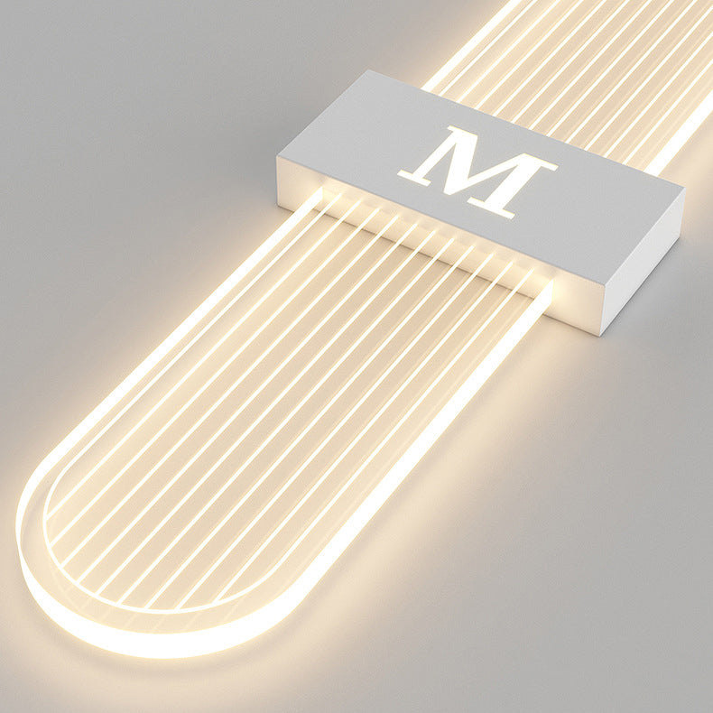 Applique murale LED moderne de luxe en fer acrylique elliptique pour salon 