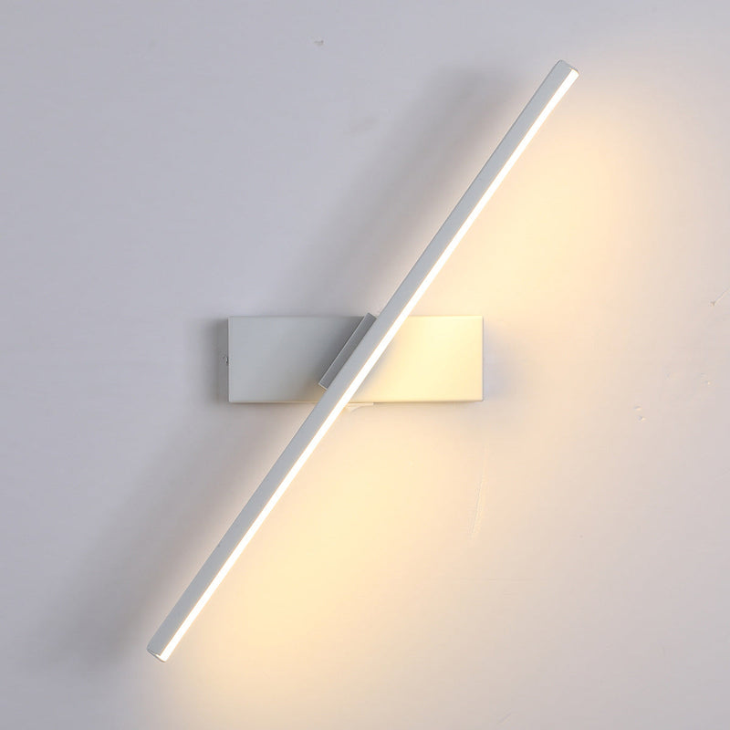 Moderne Einfachheit Streifen Rechteck Aluminium Eisen Silikon LED Wand Leuchte Lampe Für Schlafzimmer 