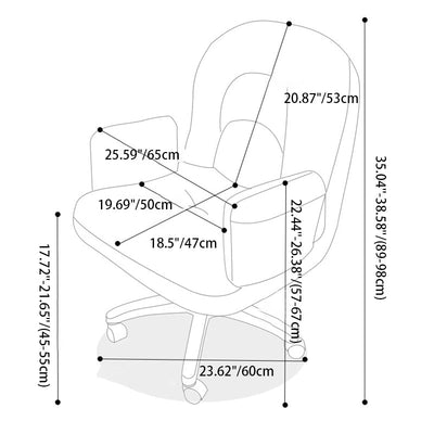 Zeitgenössischer skandinavischer gebogener quadratischer Baumwoll-Leinen-Nylon-Schreibtischstuhl mit Rückenlehne und Armlehne für das Home Office 