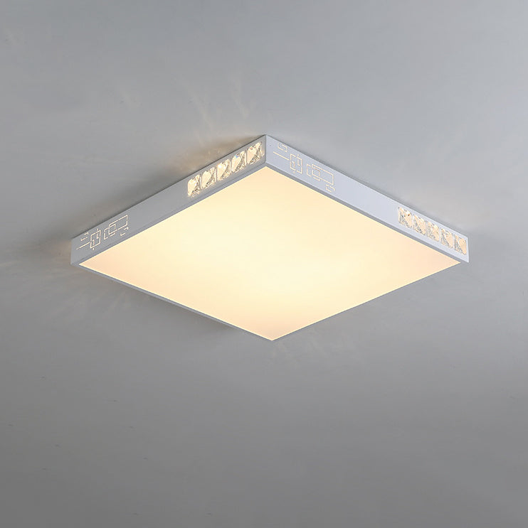 Zeitgenössische skandinavische quadratische Eisen-Acryl-LED-Unterputzdecke für Wohnzimmer