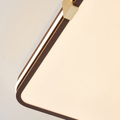 Moderna Minimalista Redonda Cuadrada de Aluminio Acrílico LED de Montaje Empotrado para Techo en Dormitorio 