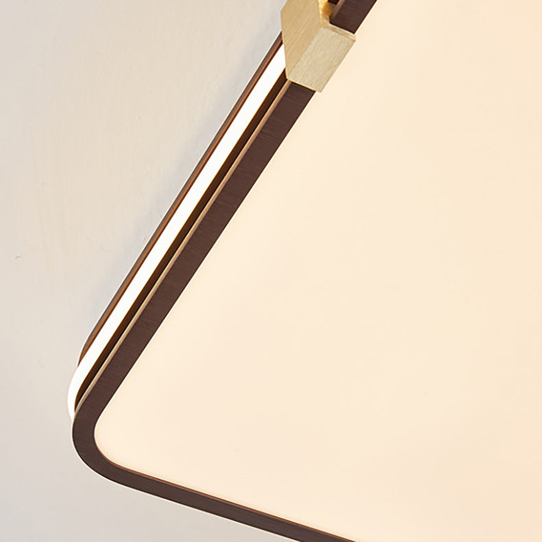 Moderna Minimalista Redonda Cuadrada de Aluminio Acrílico LED de Montaje Empotrado para Techo en Dormitorio 