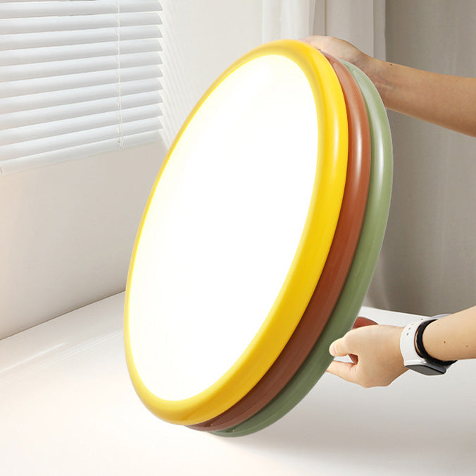 Zeitgenössische kreative Eisen Acryl Runde Hamburger LED Unterputz Deckenleuchte für Schlafzimmer 