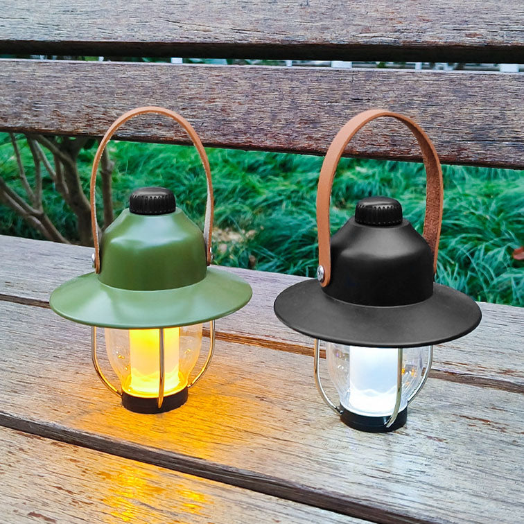 Modern Simplicity Metal Plastic Round LED Outdoor Light For Camping