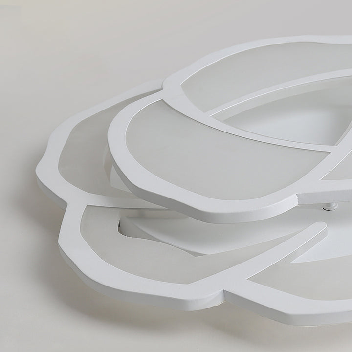 Moderne minimalistische Rose Form Eisen Acryl LED Unterputz Deckenleuchte für Schlafzimmer 
