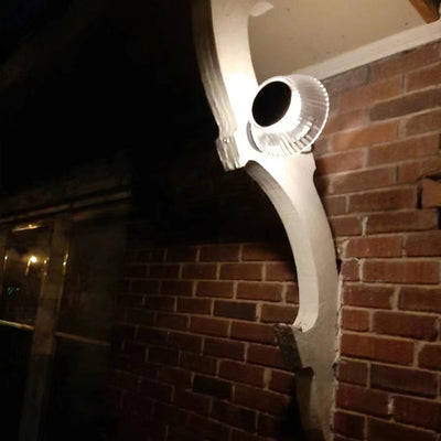 Zeitgenössische Retro Solar Eisenlegierung ABS LED wasserdichte Wandleuchte für den Außenbereich 